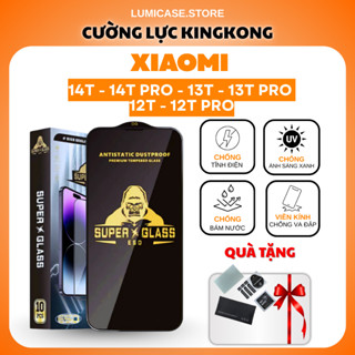 Kính cường lực cho XIAOMI 14T, 14T PRO, 13T, 13T PRO, 12T, 12T PRO KingKong cao cấp full màn hình, chống xước, chịu lực