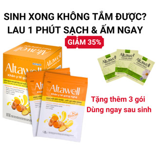 Khăn Y Tế Gừng Nghệ Altawell - Làm Sạch, Giữ Ấm, Mờ Rạn Da Sau Sinh