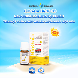  Men vi sinh BioGaia ProTectis Drops Vitamin D3 cải thiện hệ tiêu hóa xuất xứ Thụy Điển dung tích 5 ml 