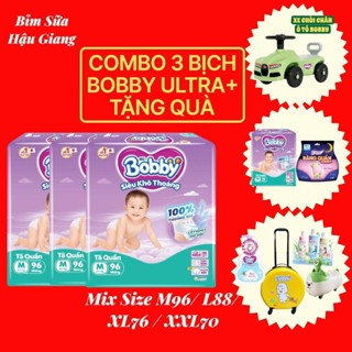   B  COMBO 3 BỊCH TÃ QUẦN BOBBY SIÊU KHÔ THOÁNG ULTRA+ TẶNG NHIỀU QUÀ ĐỦ SIZE MIX SIZE 