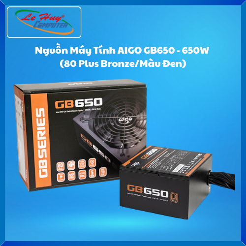 Nguồn Máy Tính AIGO GB650 - 650W (80 Plus Bronze/Màu Đen) - Hàng Chính Hãng