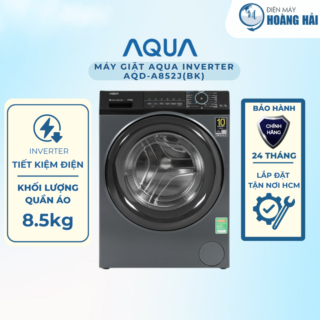 AQD-A852J(BK) | Máy giặt Aqua Inverter 8.5 kg AQD-A852J(BK) - Hàng chính hãng