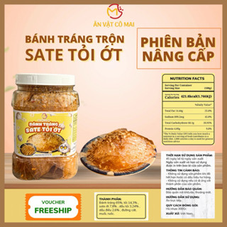  Bánh Tráng Trộn SATE TỎI ỚT CAY - Hủ 300Gr Ăn Vặt Cô Mai Snack Food 