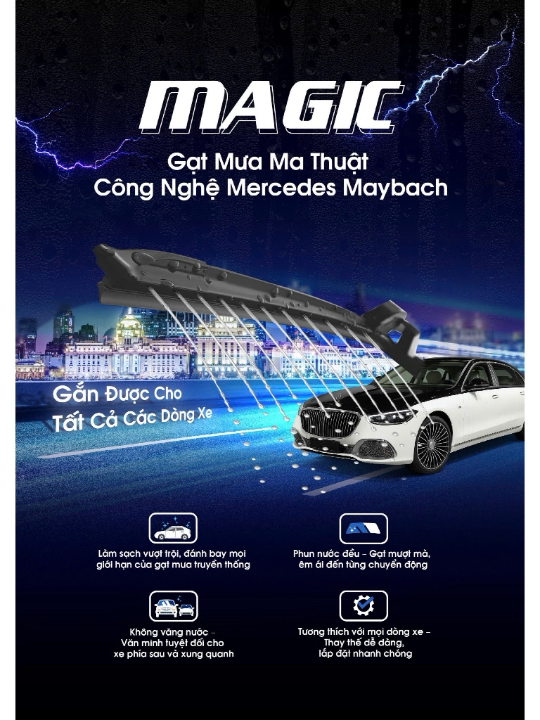 GẠT MƯA MAGIC- CÔNG NGHỆ HÀNG ĐẦU THẾ GIỚI
