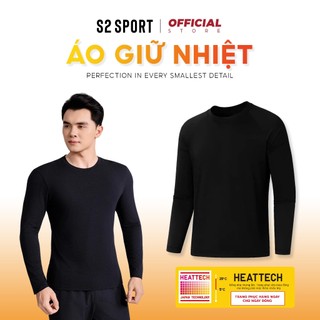  Áo thun giữ nhiệt nam S2 SPORT cao cấp HEATTECH Winter-warm trơn cổ tròn cổ 3cm basic giữ ấm - AGN04 