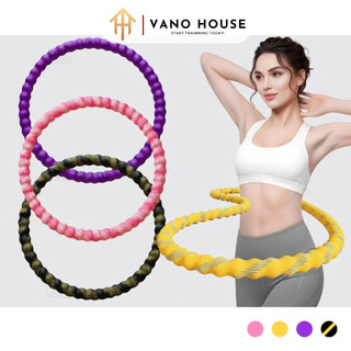  Vòng Lắc Eo Lò Xo Bọc Vải Dệt Kim Mềm Tập Thể Dục Tập Yoga Tại Nhà Chất Liệu Thép Bọc Vải Cao Cấp 