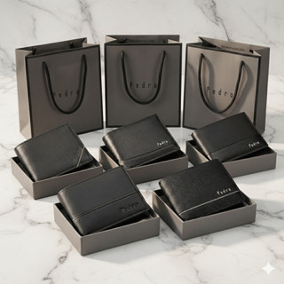 [ Fullbox + Túi Hãng] Ví Da Nam Pedro Cao Cấp - Ví Nam Ngang Full Hộp Và Túi Xách Giấy Hãng Sang Trọng Làm Quà Tặng