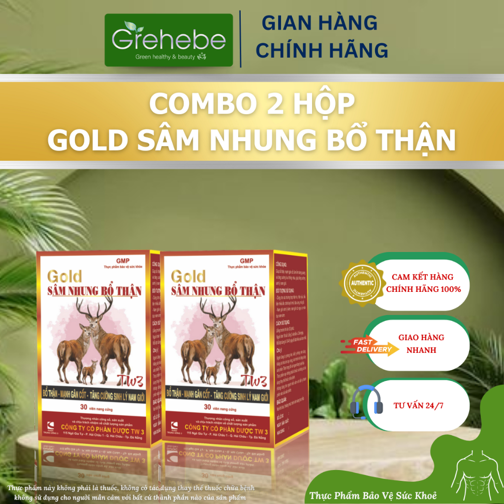 Combo 2 Hộp Sâm Nhung Bổ Thận TW3