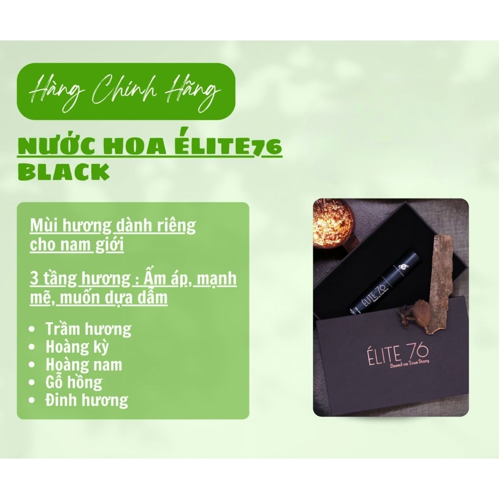 NƯỚC HOA ELITE-76 - BLACK DÀNH CHO NAM