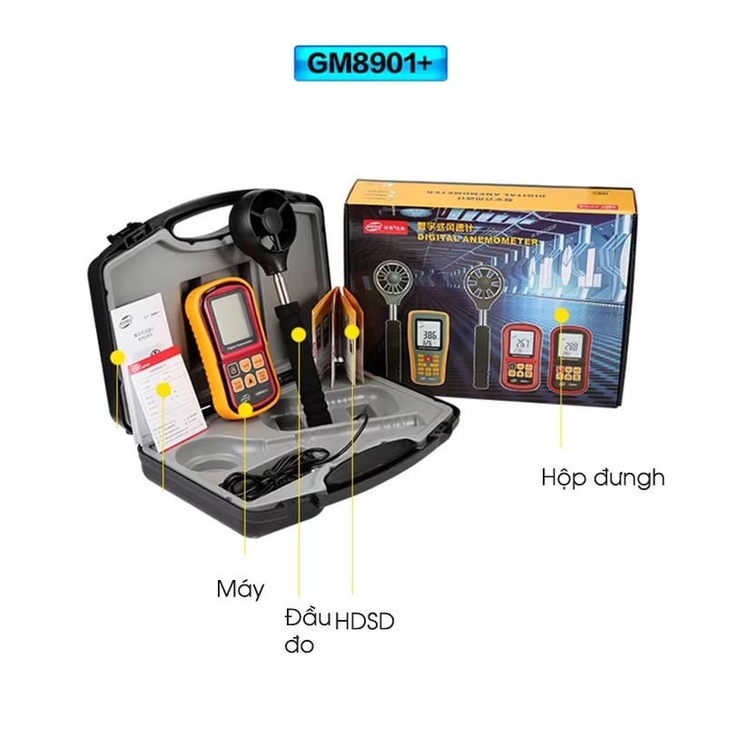 Máy Đo Tốc Độ Gió Benetech GM8901+