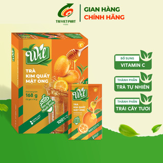  Trà tắc mật ong Wil bột trà hòa tan vị kim quất hộp 12 gói x 14g 