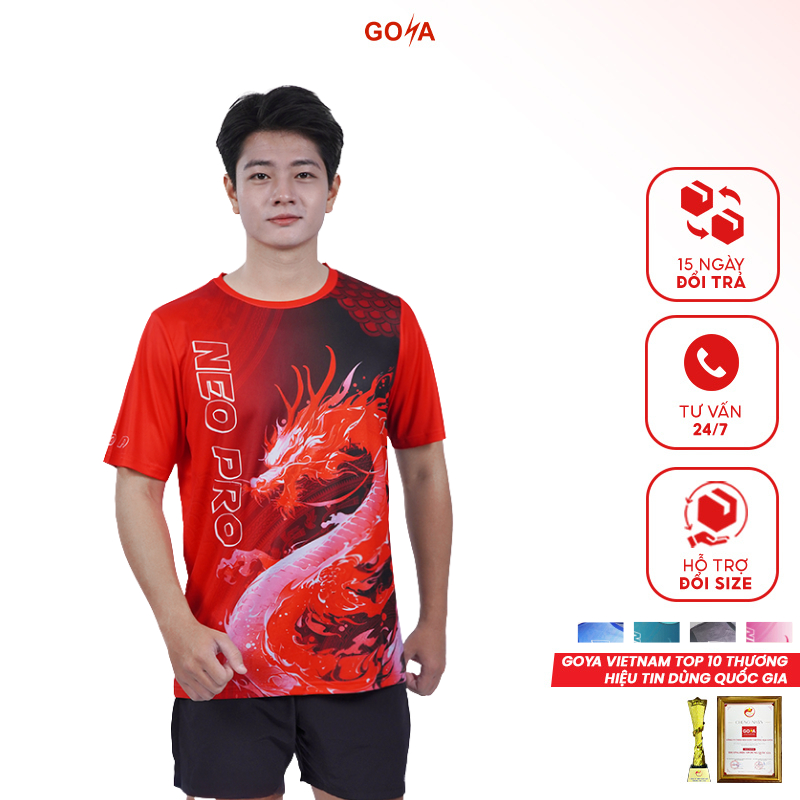 Áo thun thể thao chạy bộ T-Shirt nam nữ GOYA NEO PRO full màu - Siêu nhẹ, thoáng mát, co giãn