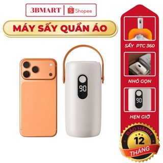  Máy sấy quần áo mini 3BMart S13 hẹn giờ tự động công nghệ sấy PTC 360 độ bảo hành 12 tháng 