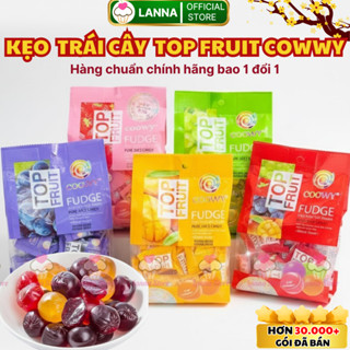 【Hàng Chính Hãng + 5 Vị】Kẹo Dẻo Top Fruit COWWY Nhân Trái Cây Tươi 280g – Kẹo Dẻo Ngon, Hàng Chuẩn
