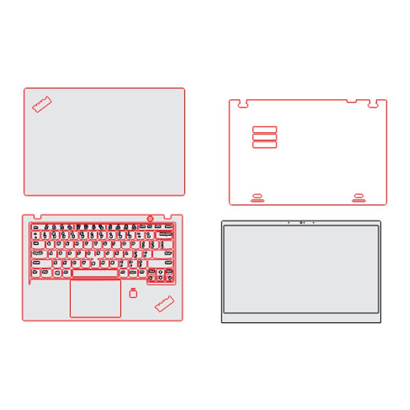 Decal skin Lenovo Thinkpad X1 Carbon Gen5 cắt sẵn mặt ABC