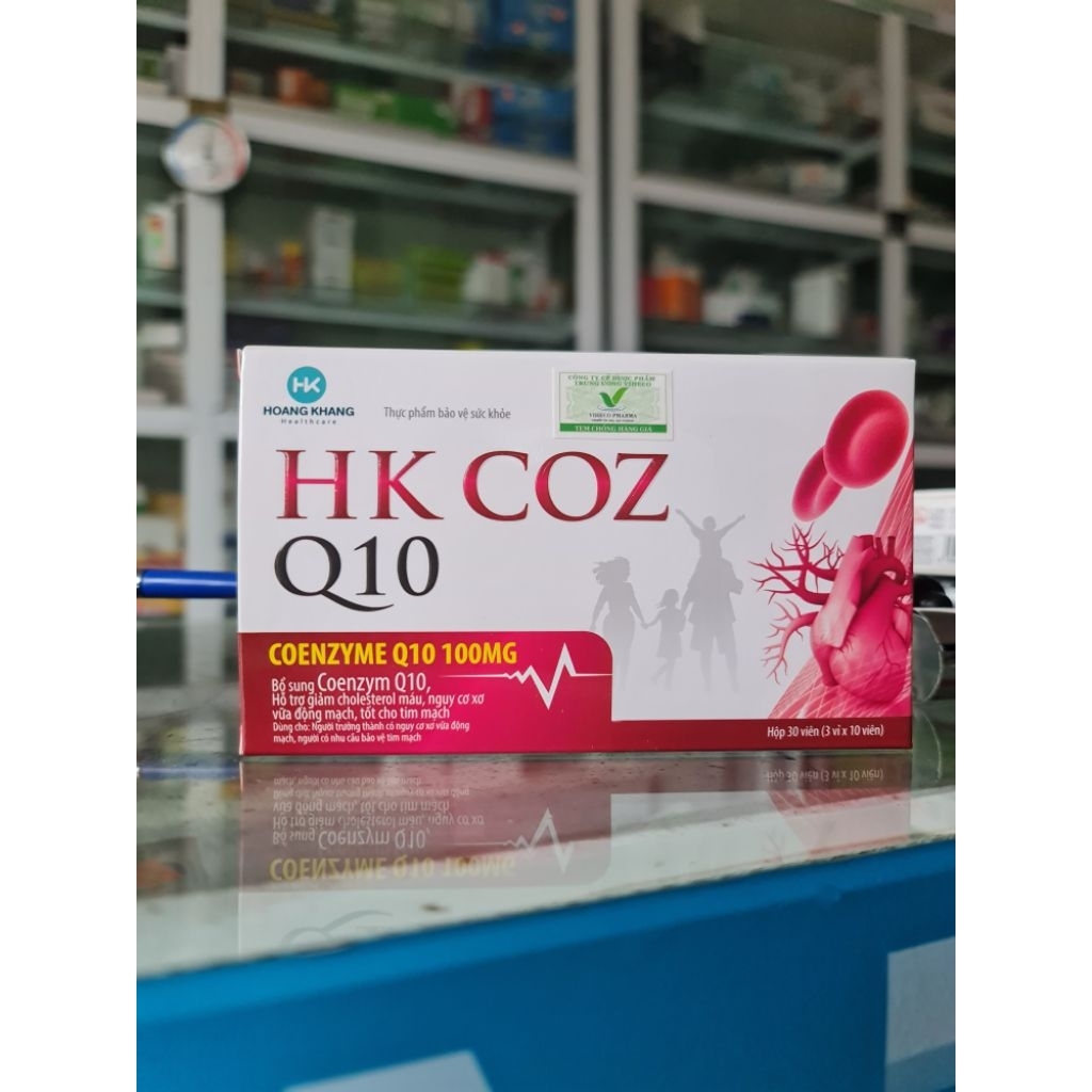 Q10 hàm lượng cao 100mg,HK COZ hỗ trợ giảm cholesterol máu, nguy cơ xơ vữa động mạch, tốt cho tim mạ