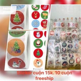 sticker cuộn đủ mẫu 500 sticker / cuộn