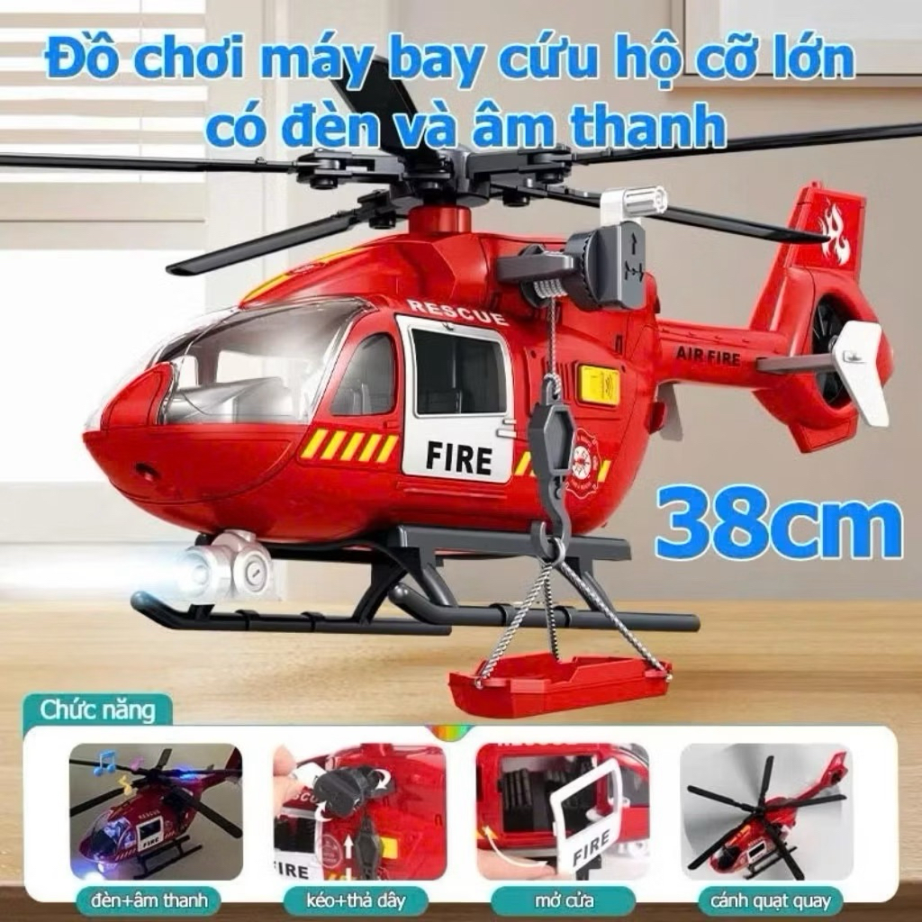 Đồ chơi trẻ em máy bay trực thăng cứu hỏa - Ken’s Kids Toys Shop