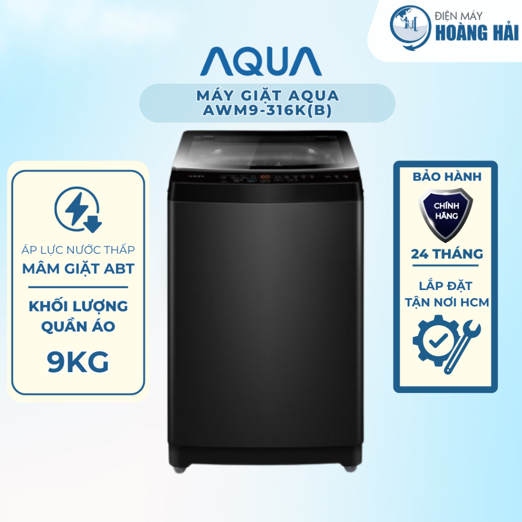 AWM9-316K(B) | Máy giặt Aqua 9 kg AWM9-316K(B) - Hàng chính hãng