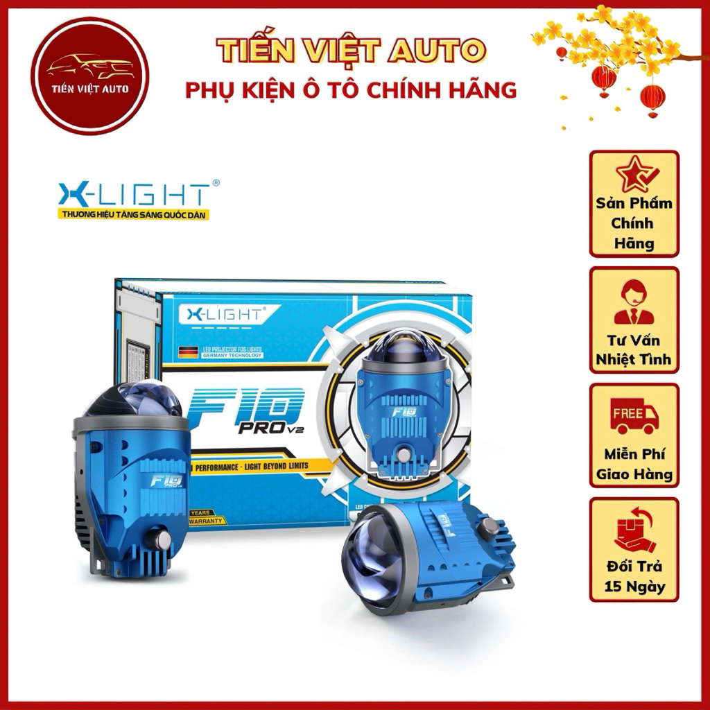 Bi gầm Xlight F10 Pro phiên bản V2 2026 tích hợp 3 nhiệt màu, công suất 45/65W, bảo hành 2 năm(giá 1