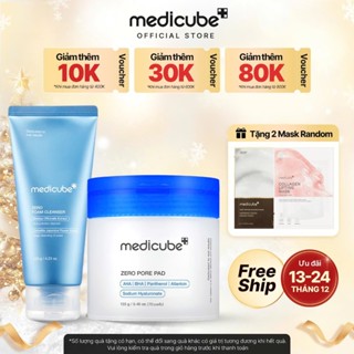  Set Detox lỗ chân lông medicube: Sữa rửa mặt Zero Pore+ Zero Pore Pad  P00009 P00014  