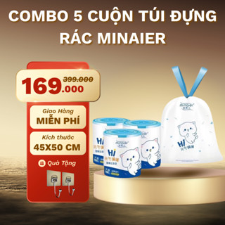  Túi đựng rác có dây rút chống dò nước tự phân hủy SWEET HOME túi đựng rác in hình mèo kute chịu lực 