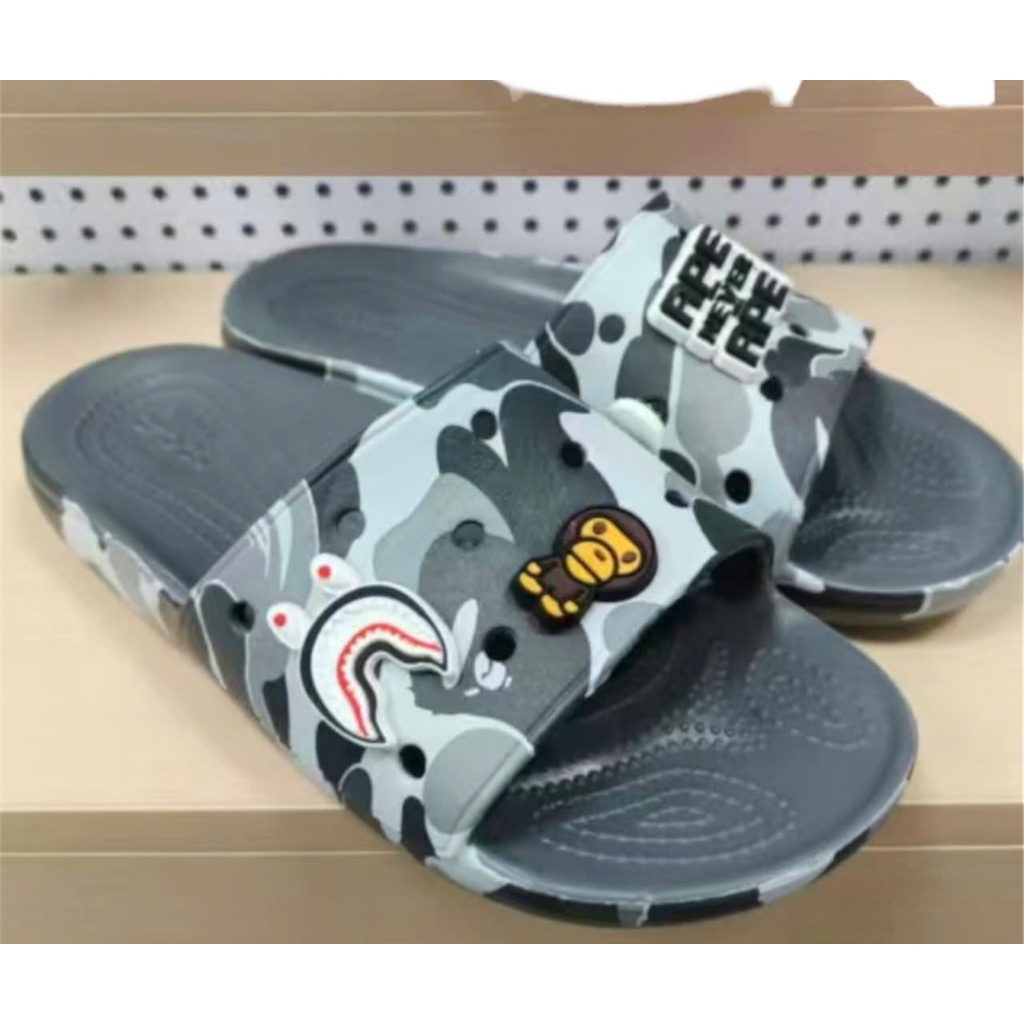 Dép lê Unisex Crocs Bape Clog Camo - Full Box