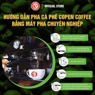 Cà phê hạt Robusta gói 1kg (ST túi zip) - Rang mộc - Đắng đậm - Pha máy/pha phin - Copen Coffee