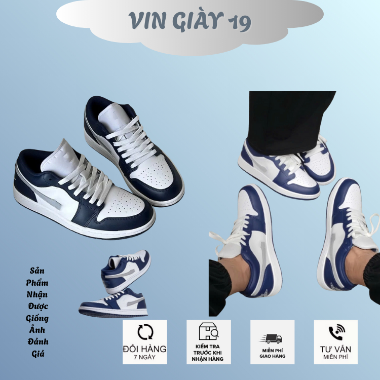 Giày Thể Thao Jd1 low midnight navy Size 36>43 Dành cho nam nữ, Giày JD nam nữ bản Best fullbox 2026