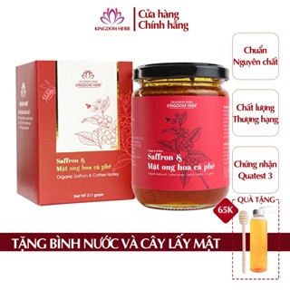  Saffron ngâm mật ong Kingdom Herb chính hãng thượng hạng hộp 311g hỗ trợ sức khỏe ngủ ngon đẹp da 