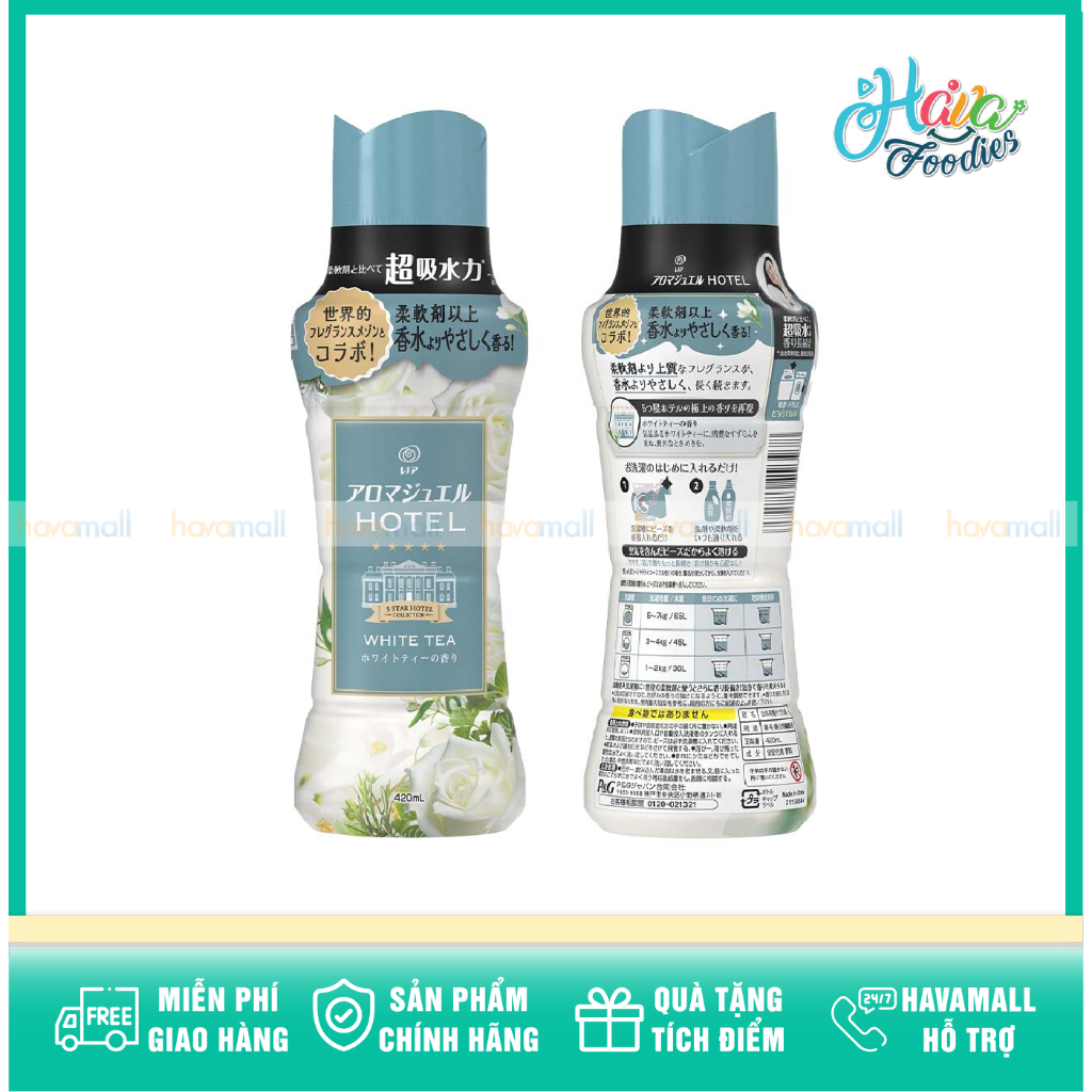 Hạt Xả Vải Hương Trà Trắng Lenor Aroma Jewel P&G 420ml – Aroma Jewel White Tea Softener