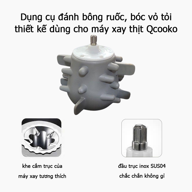 [HÀNG TẶNG] Dao đánh bông ruốc, bóc vỏ tỏi cho máy xay thịt Qcooko QO-J20E