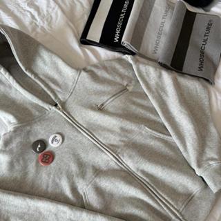   DEAL MỞ BÁN  BADGE HOODIE ZIP - Áo khoác nỉ bông pin cài dây kéo kim loại  Có túi trong  Whose Studio 
