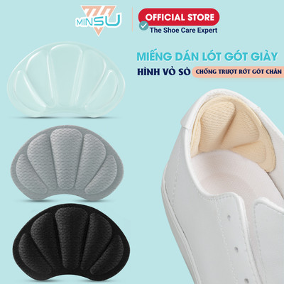 Miếng Dán Lót Gót Giày Vỏ Sò MINSU M5514 Đệm Chống Trầy Chân, Bị Rộng Chuyên Cho Giày Cao Gót, Thể Thao Nữ