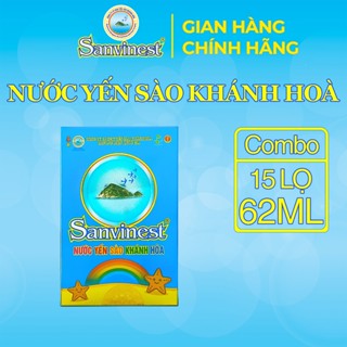   Combo 15 lọ 62ml  Nước Yến sào Sanvinest Khánh Hòa dành cho trẻ em - 211H1 