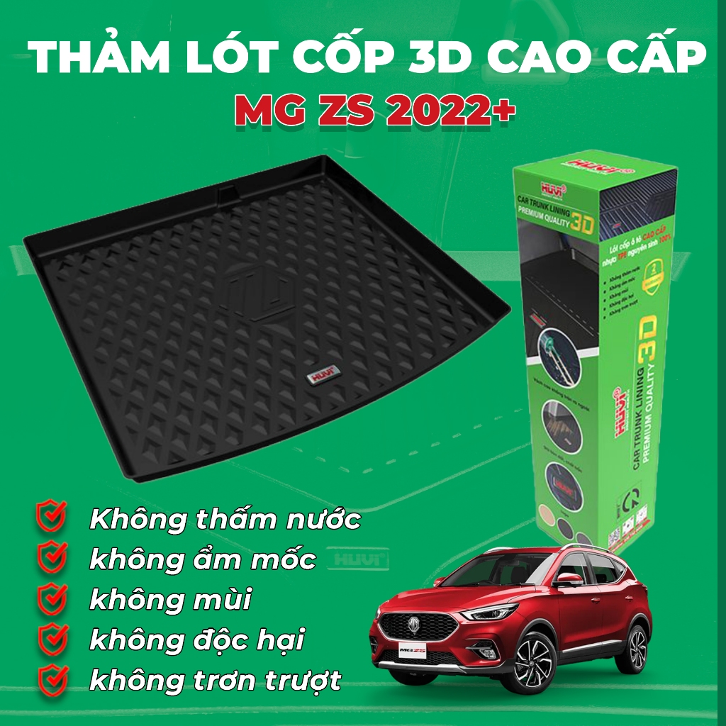Thảm lót cốp ô tô MG ZS 2022-2026 nhựa TPE cao cấp Huvi