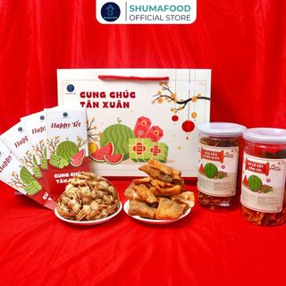   Quà Tết  Mua 1 tặng 1 Mua 230G khô ghẹ sữa chiên giòn ShumaFood tặng 140g khô da cá mắm tỏi snack ăn vặt 
