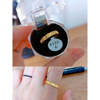[GIÁ 1 CHIẾC] NHẪN TITAN MẠ VÀNG ĐÍNH  ĐÁ