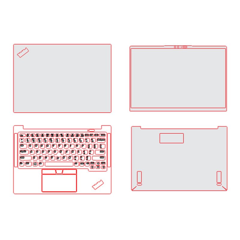 Decal skin Lenovo Thinkpad X1 Carbon Gen 9 cắt sẵn mặt ABC