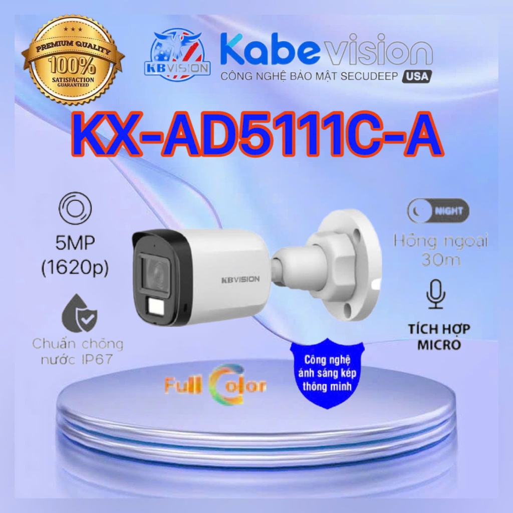 Camera HDCVI Smart Dual Light 5.0 Megapixel KBVISION KX-AD5111C-A