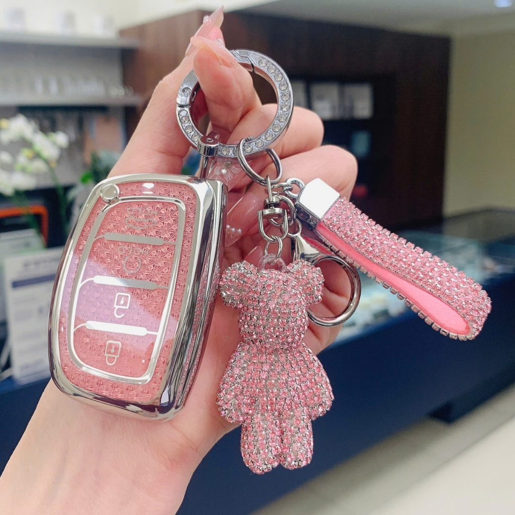 Bọc Chìa Khóa Hyundai CRETA, STARZAGER 4 Nút Bấm TPU Óng Ánh - Ốp Chìa Khóa Ô Tô Hyundai Creta