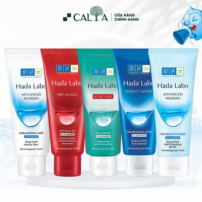 Sữa Rửa Mặt Hada Labo Màu Trắng, Xanh, Đỏ Dưỡng Trắng Da, Giảm Mụn, Cấp Ẩm, Ngăn Ngừa Lão Hóa 80g