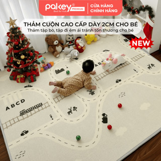   MẪU MỚI  Thảm Xốp Gấp Gọn XPE PAKEY Cao Cấp Thảm 2 Mặt Dày 2cm Cho Bé Tập Bò Tập Đi Êm Ái Chống Ngã 