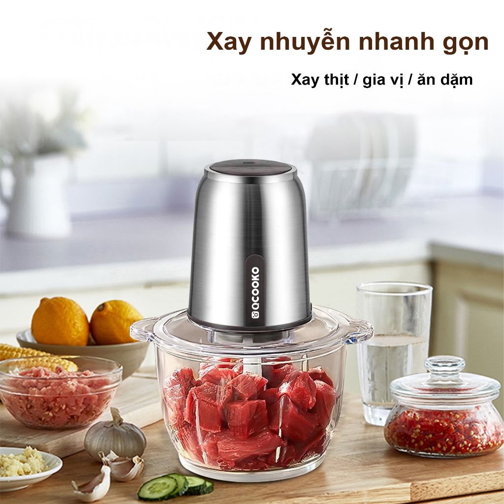 Máy Xay Thịt Đa Năng Bear QSJ -B02Q1 Gồm 4 Lưỡi Kép 2 L Xay Thịt Rau Củ Quả Tiện Lợi | BigBuy360 - bigbuy360.vn