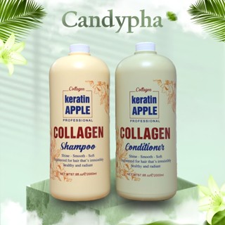  Dầu gội xả Collagen Keratin Apple 2000ml | Giảm Rụng Tóc Kích Mọc Tóc Phục Hồi Tóc Hư Tổn Minh Anh Hair Stores 