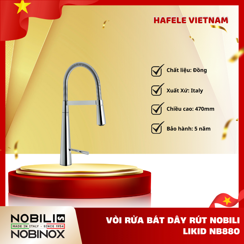 Vòi Rửa Bát NOBILI LIKID NB880 – 2 Chế Độ Tia Nước – Bảo Hành Chính Hãng – FEM