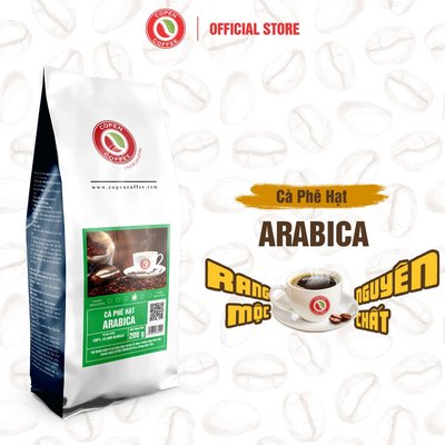 Cà phê hạt Arabica gói 200g (ST) - Rang mộc - Đắng nhẹ, chua thanh - Pha máy/pha phin - Copen Coffee