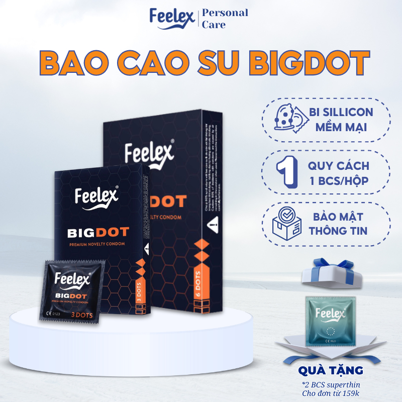 Bao cao su Feelex Bigdot Gai nhiều gel bôi trơn