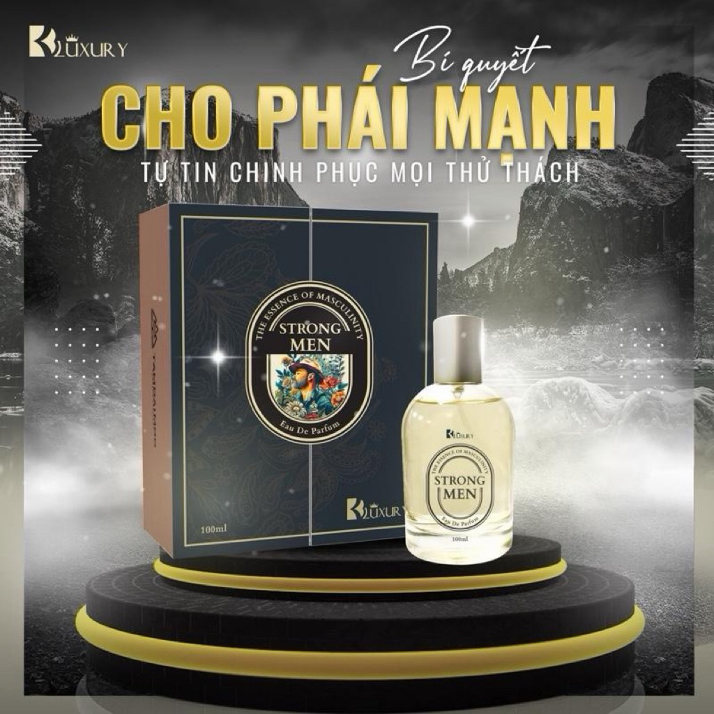 Nước Hoa Nam BK Luxury STRONG MEN - Hương thơm dành riêng cho người đàn ông tự tin và đầy nam tính.