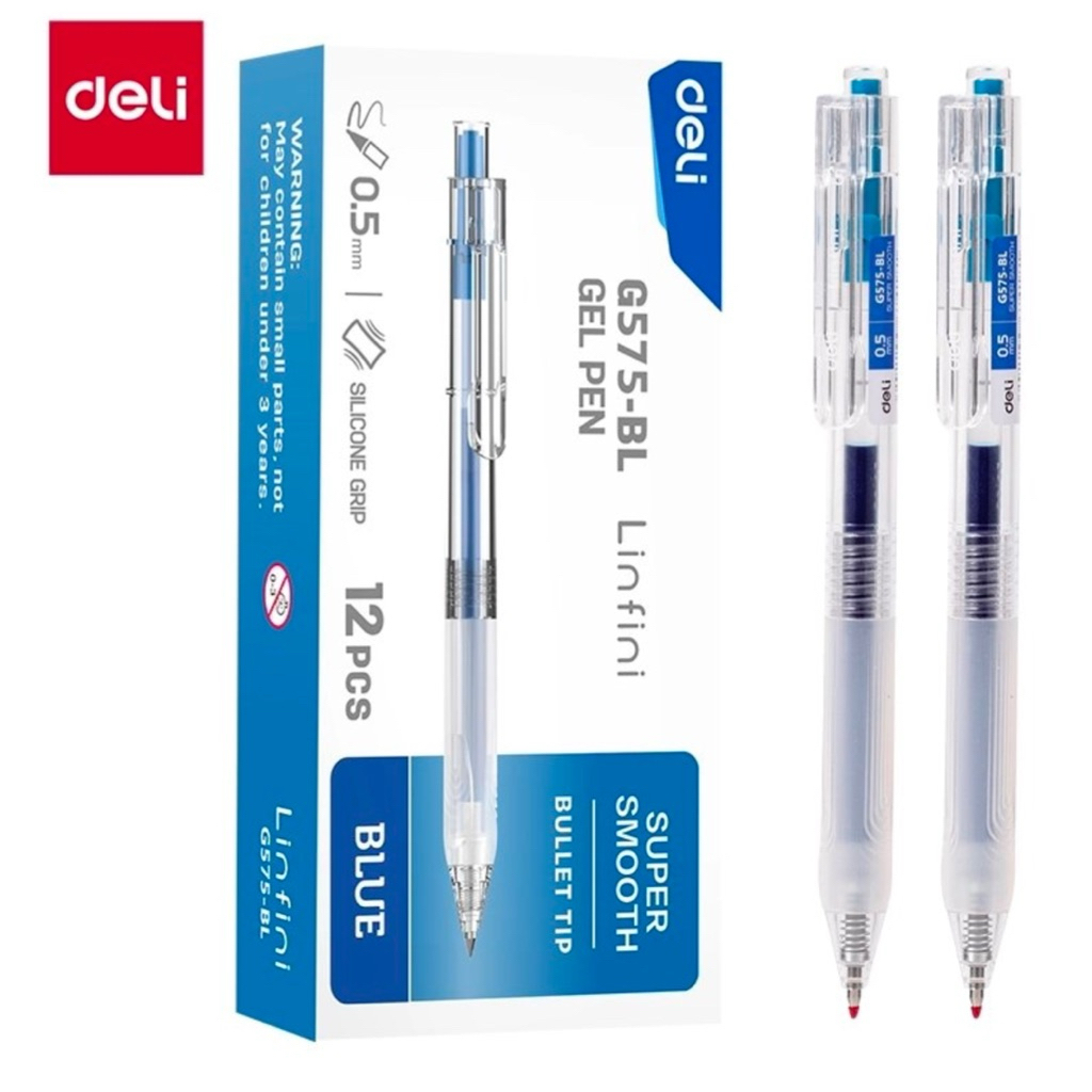 Combo 2 bút gel Deli G575 - mực xanh